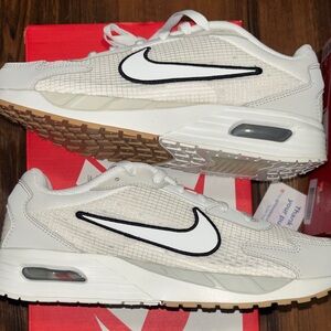 Nike White and Tan Air Sneakers
